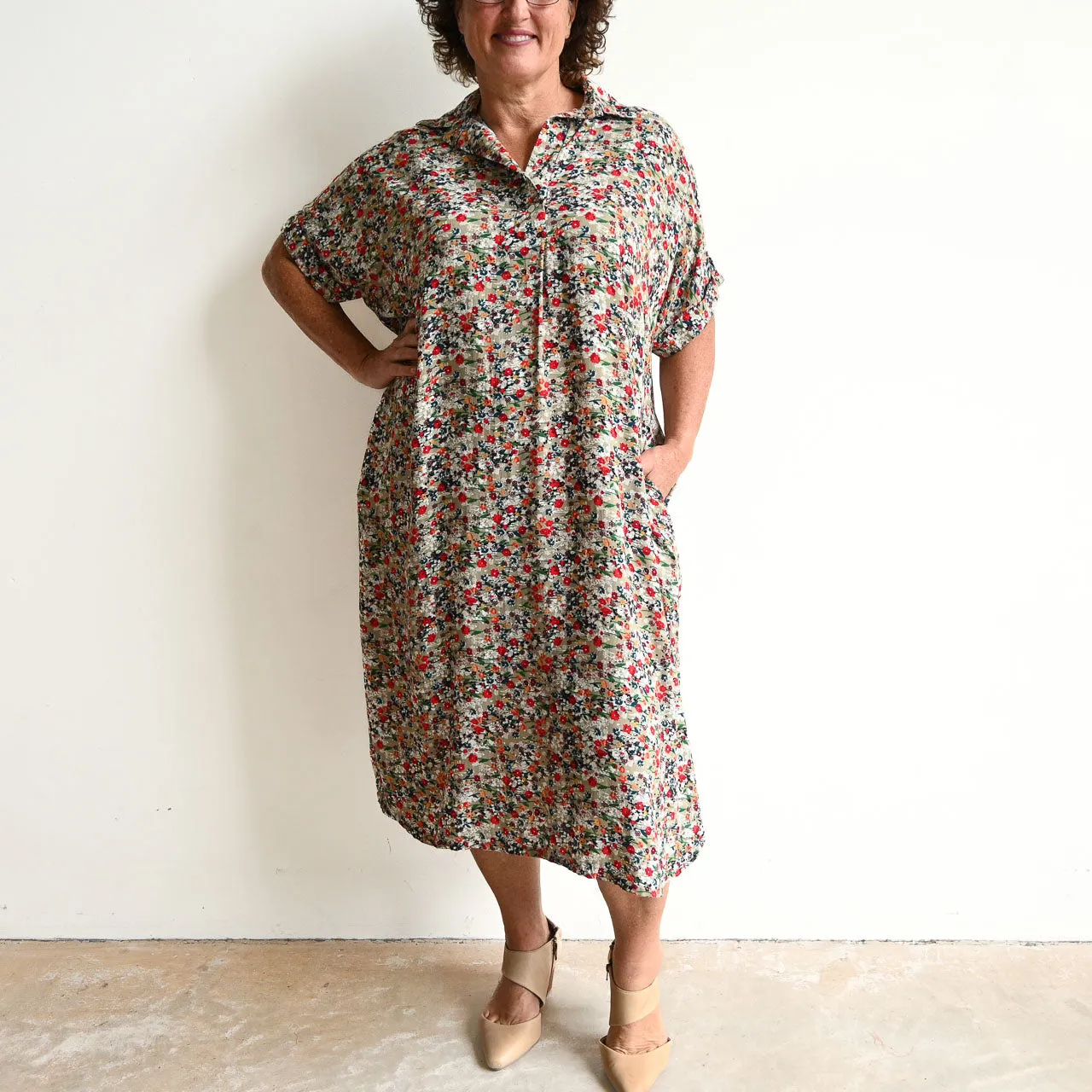 Zen Kaftan Midi Dress - Meadow Flower