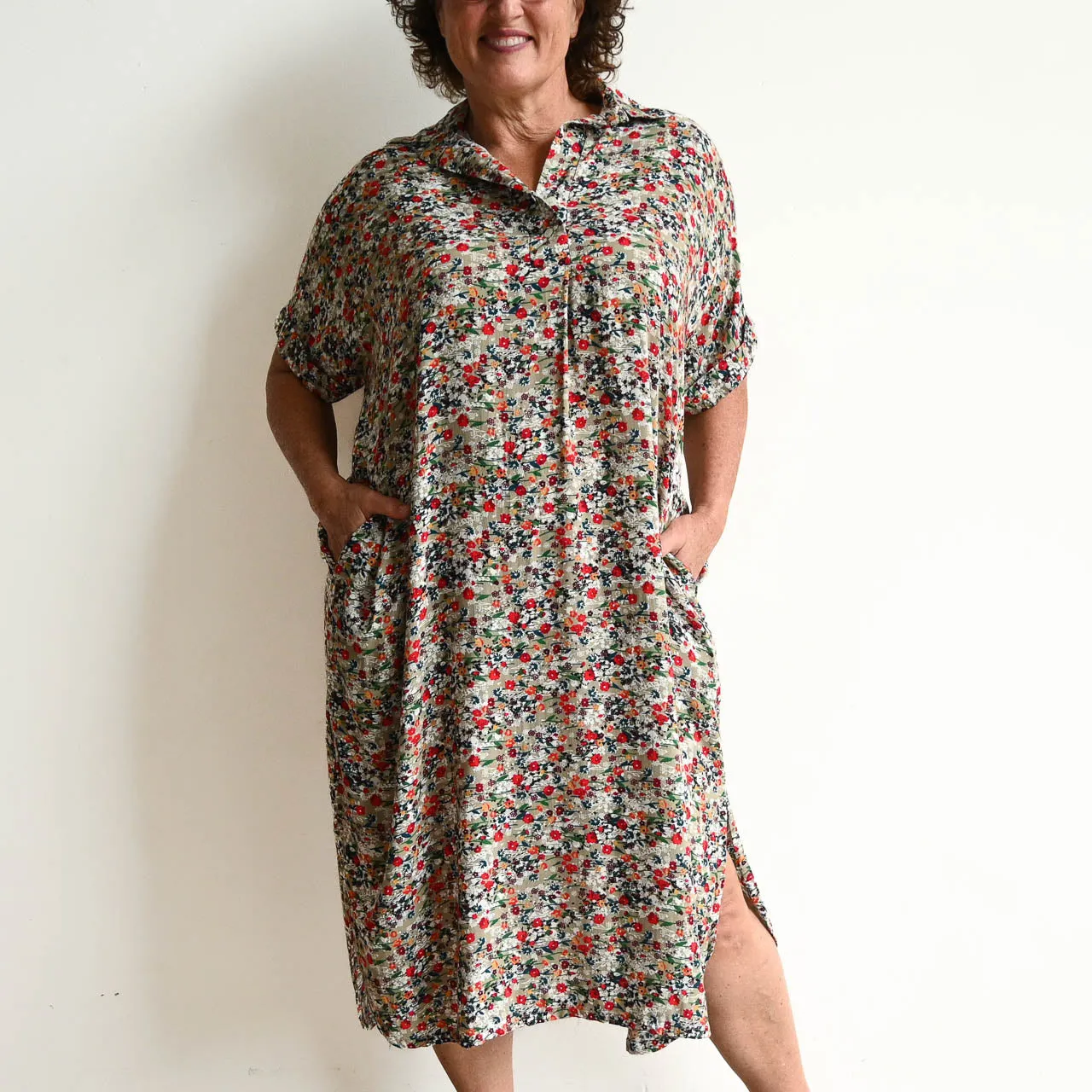 Zen Kaftan Midi Dress - Meadow Flower