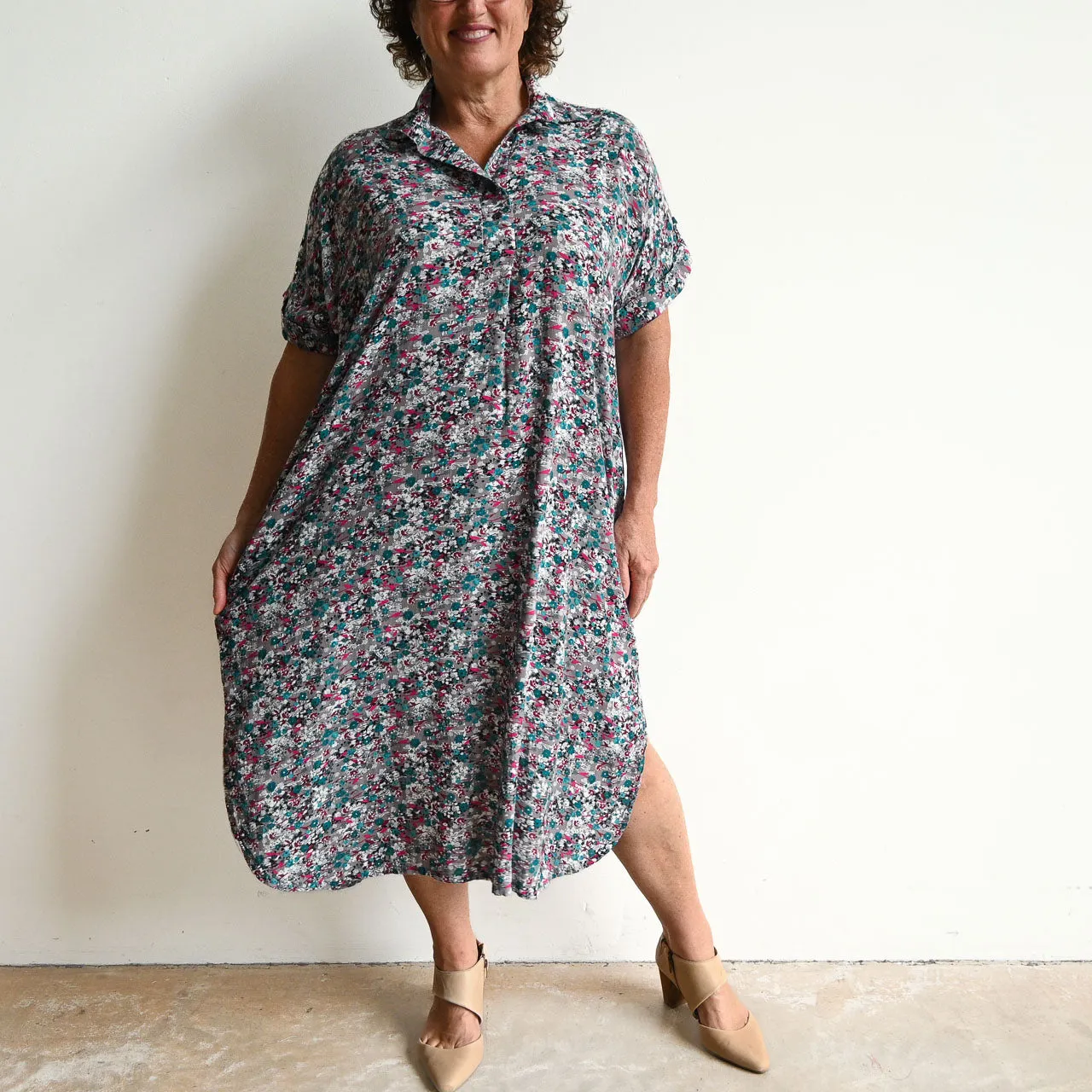 Zen Kaftan Midi Dress - Meadow Flower